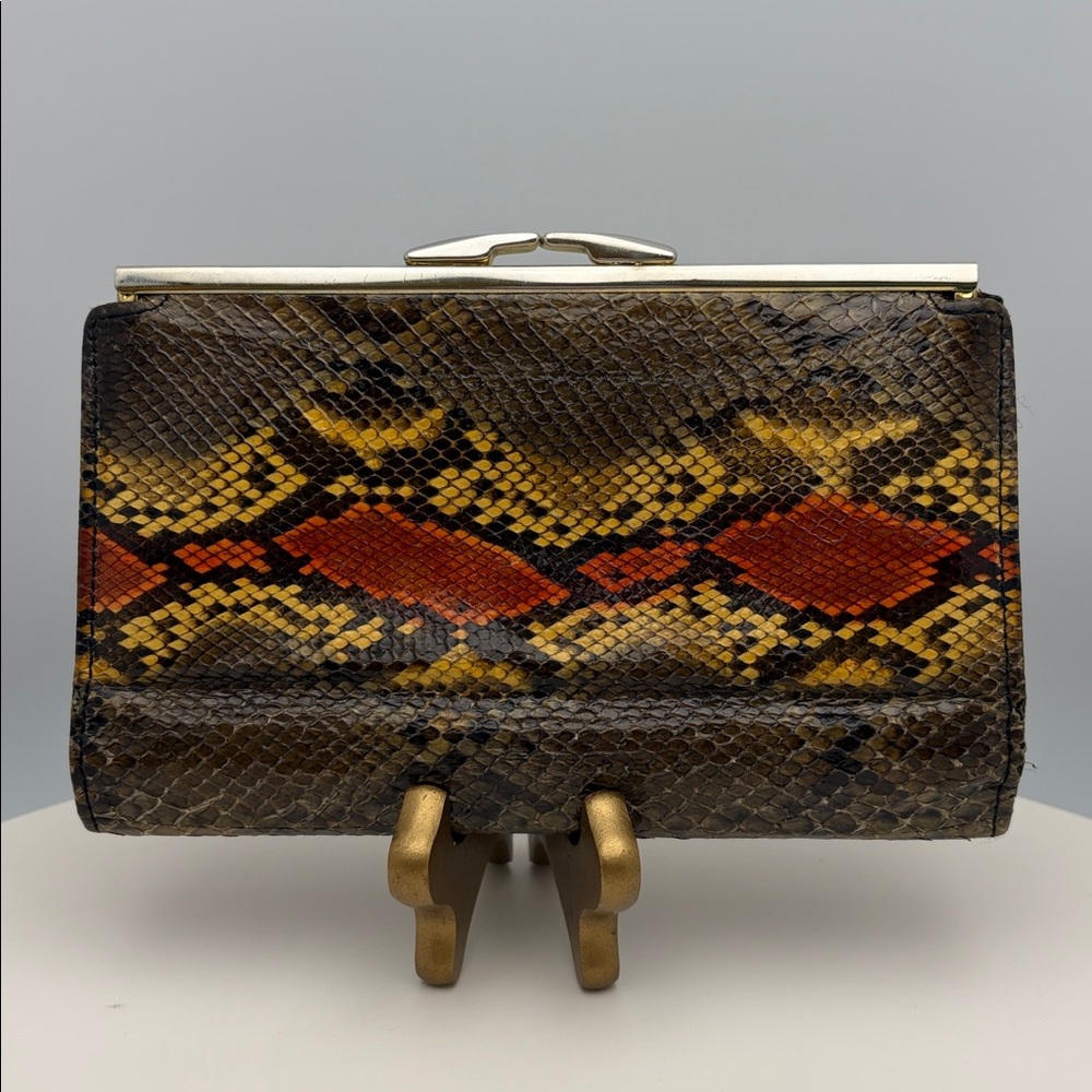 Vintage Bosca Python Checkbook Wallet - image 4